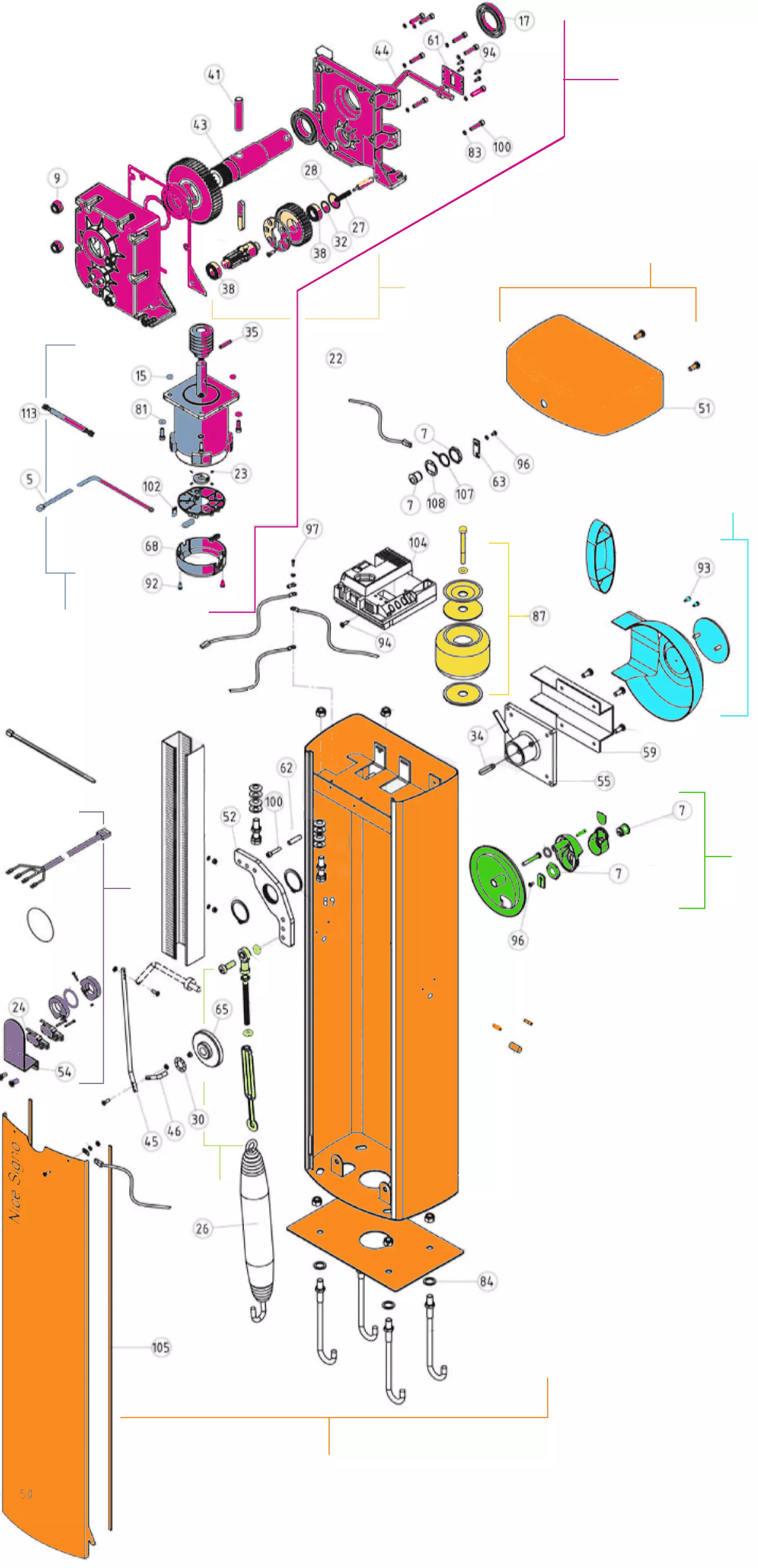 Service parts Nice Signo 4