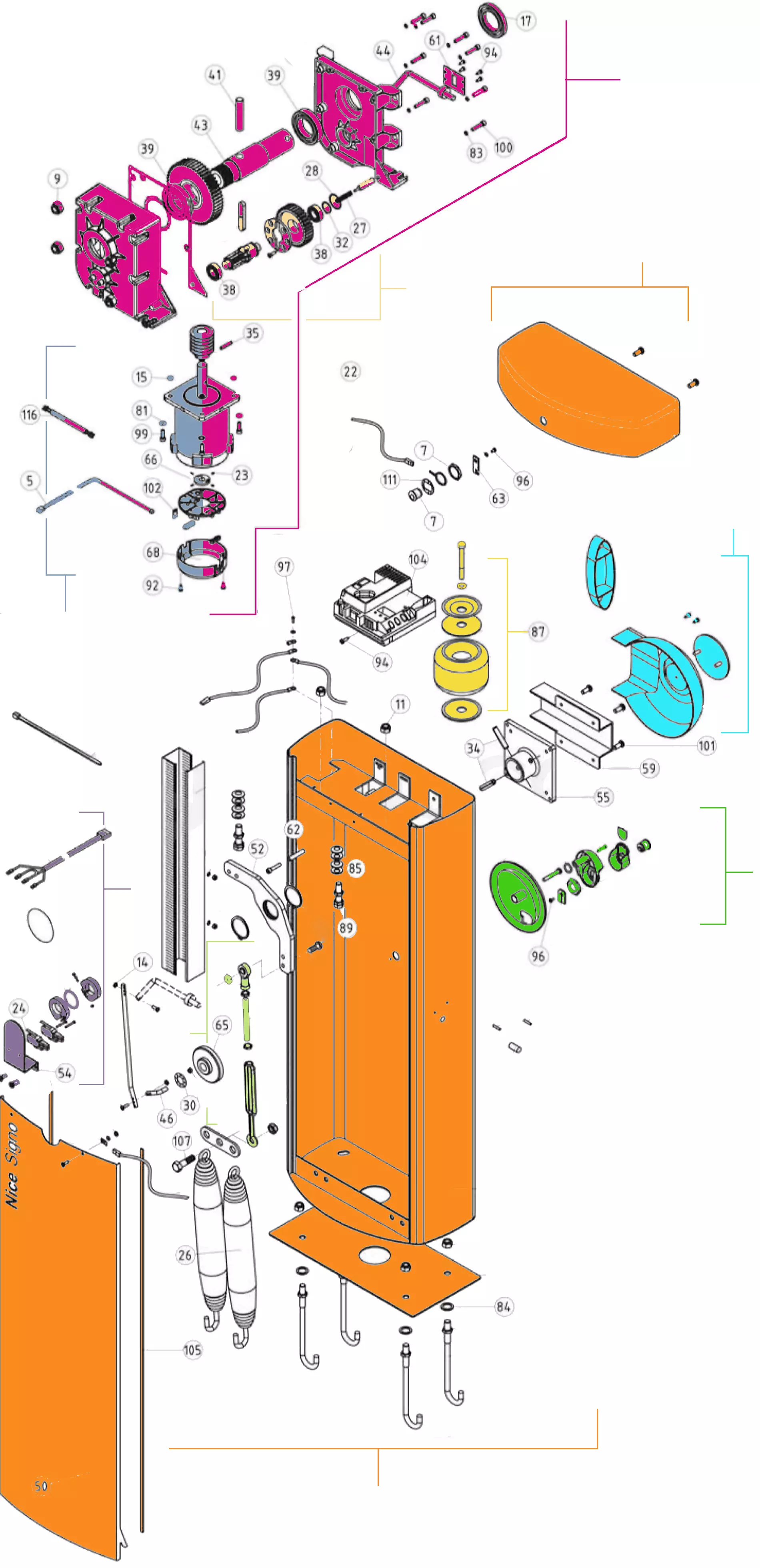 Service parts Nice Signo 6