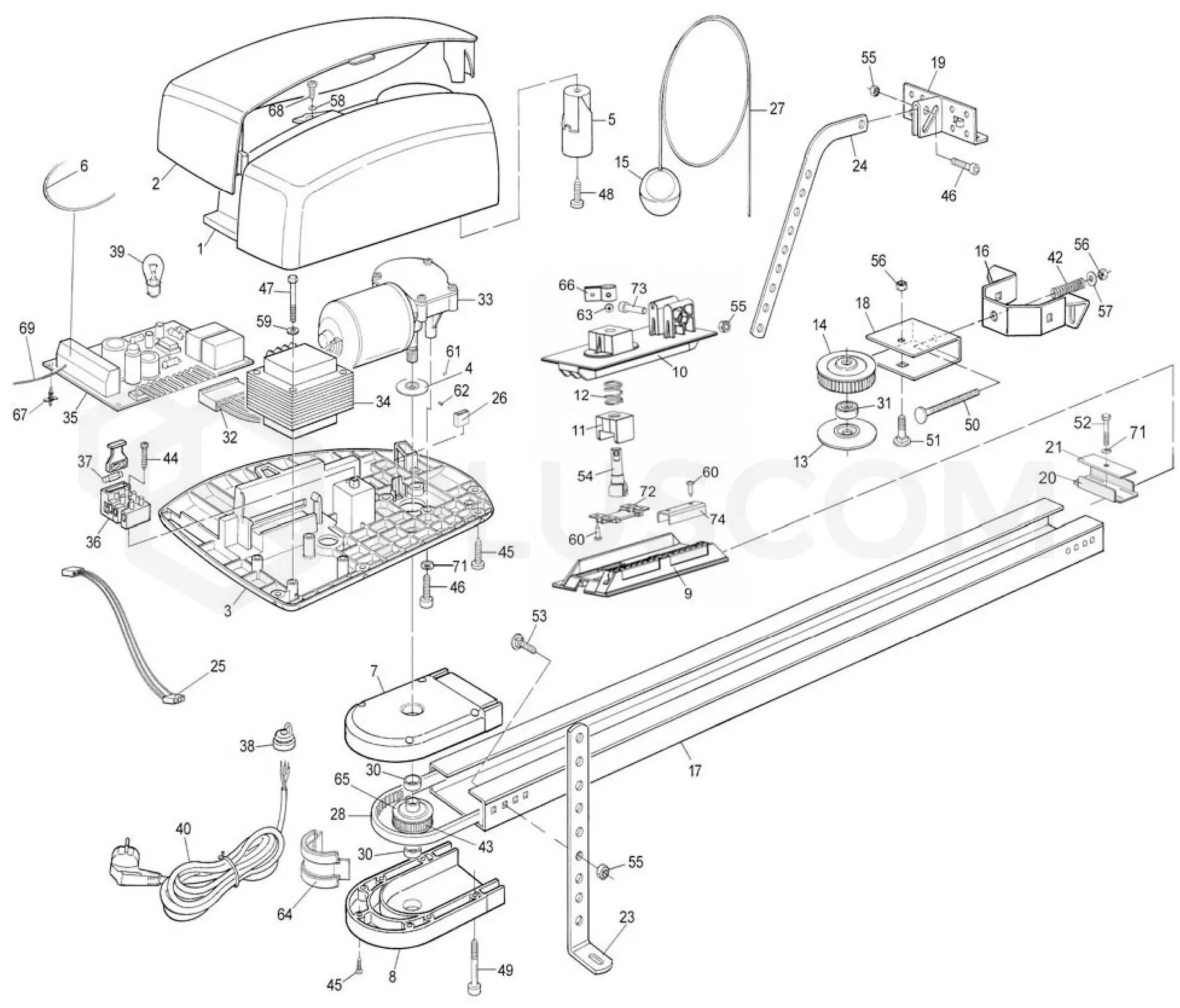 Service parts Nice Spin 11A (SPIN11KCEa)
