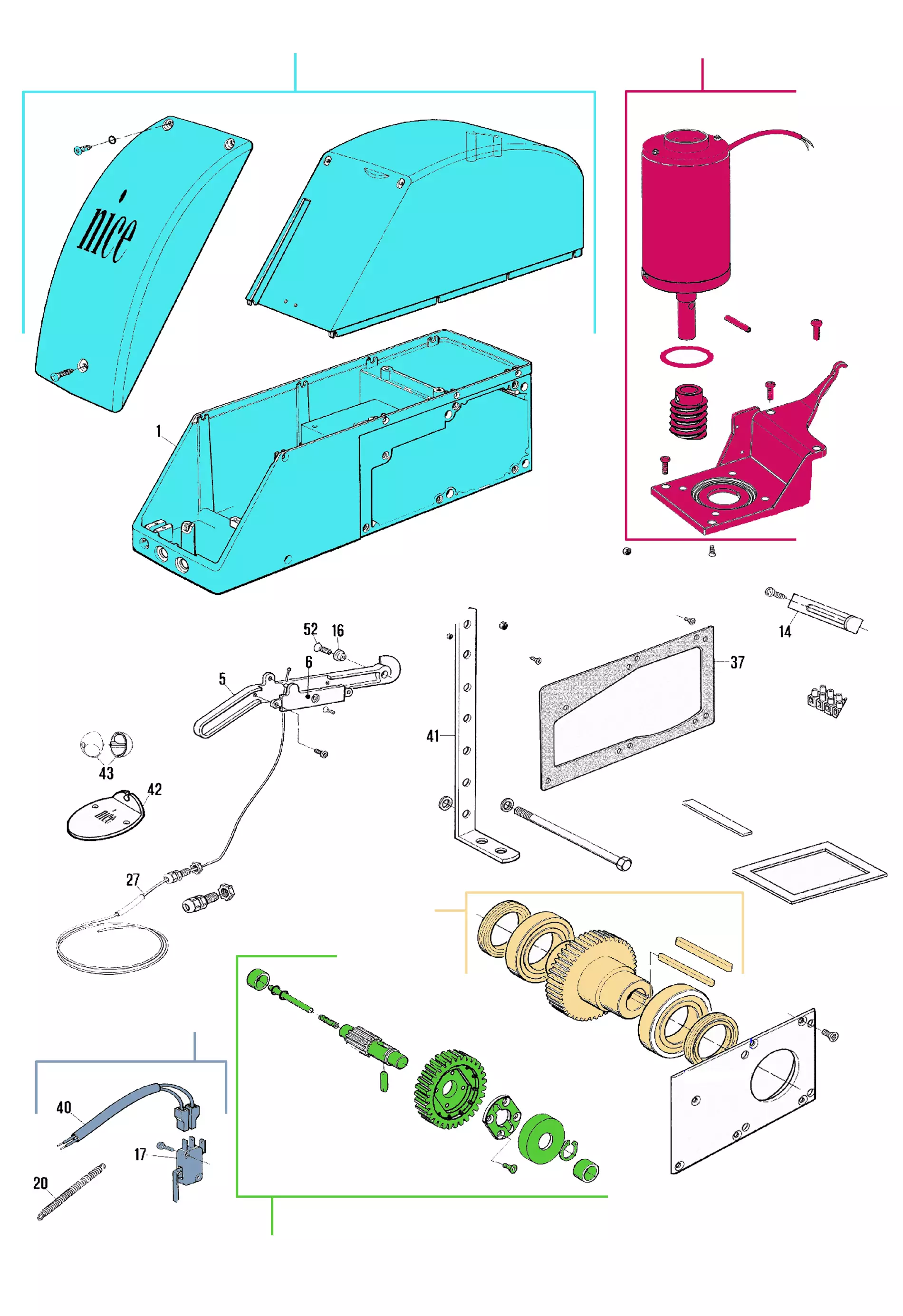 Service parts Nice Sumo 2000V R01 (SU2000V R01)