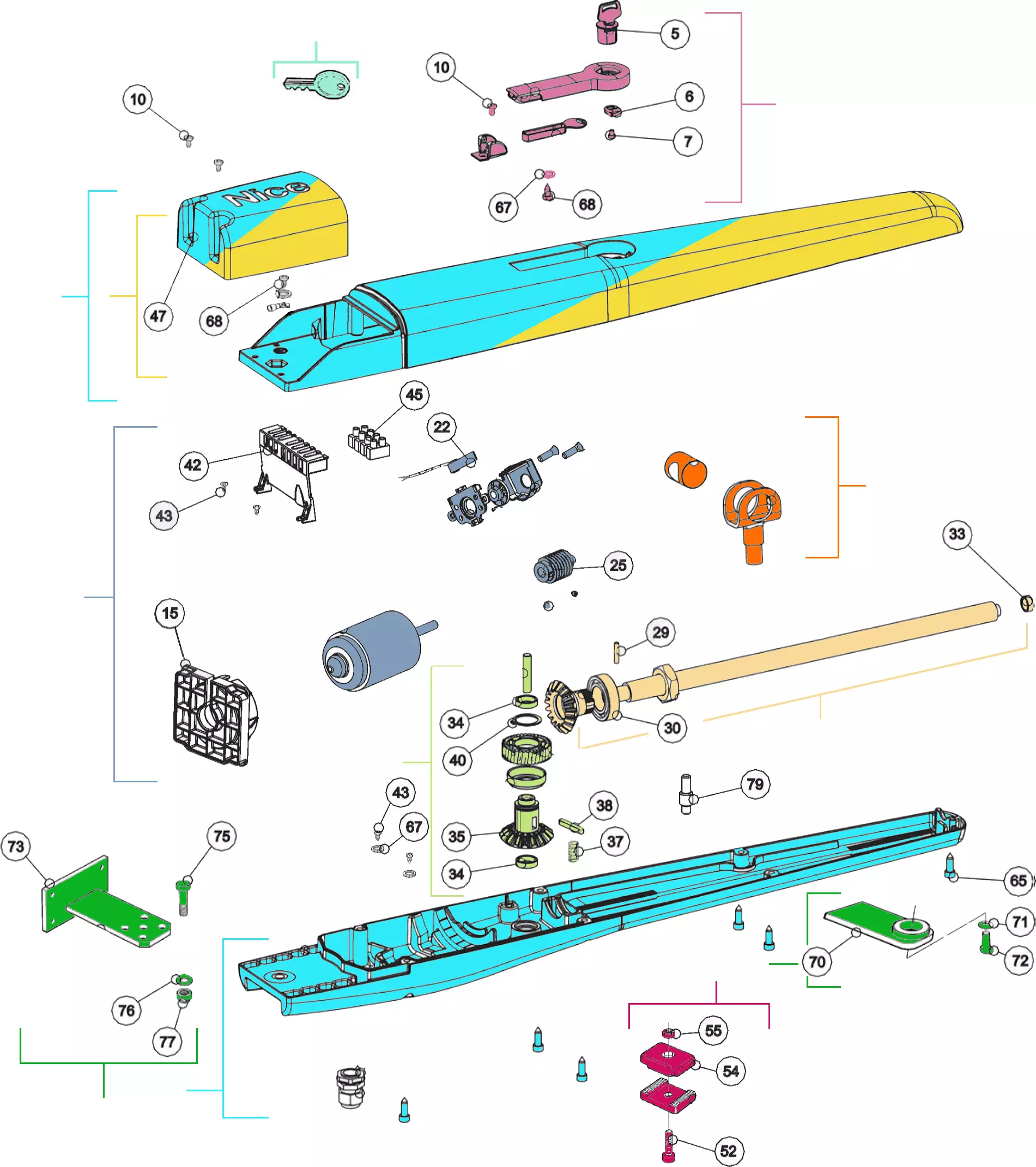 Service parts Nice Toona 4024 (TO4024)