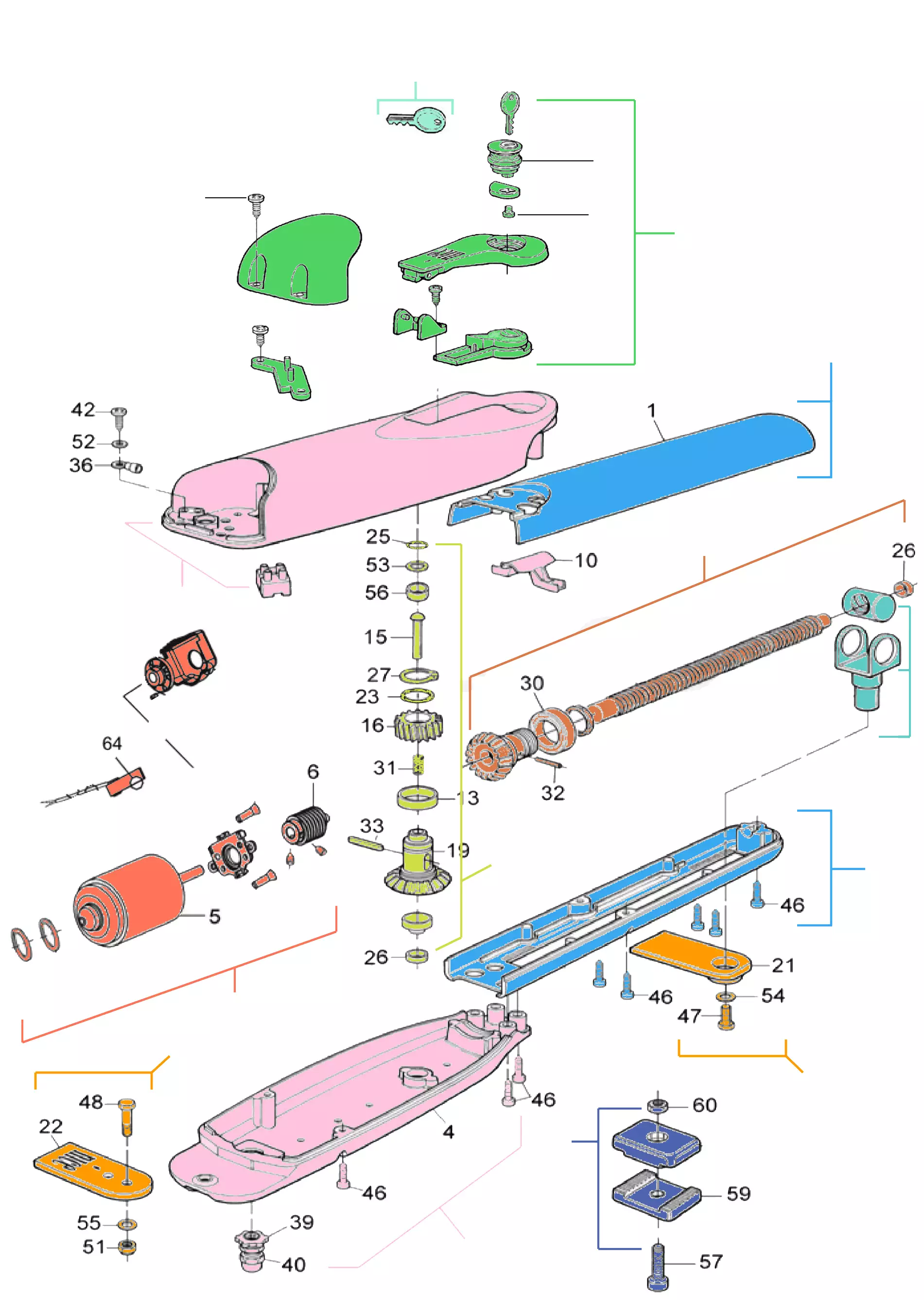 Service parts Nice Wingo 3524 HS (WG3524HS)