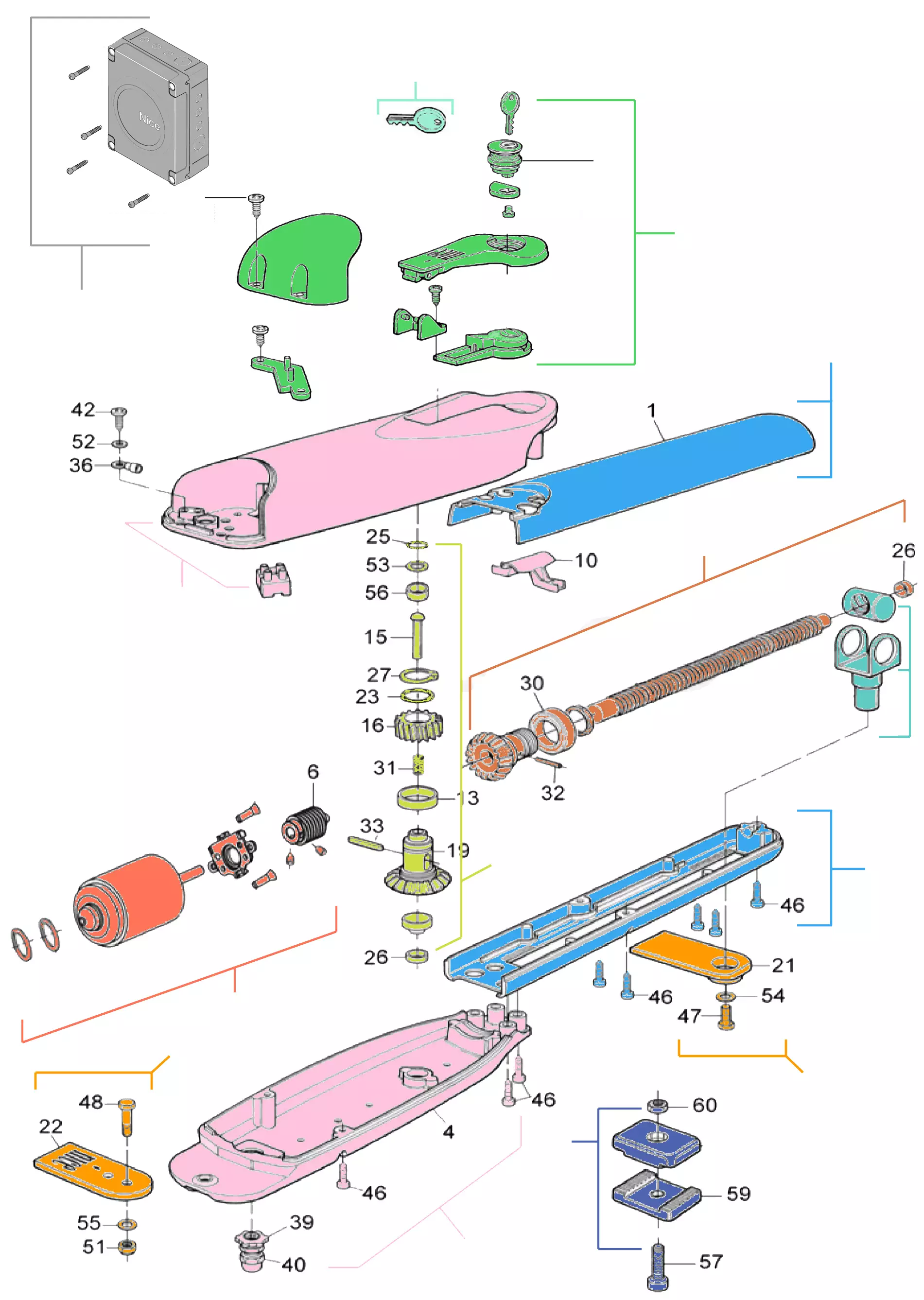 Service parts Nice Wingo 3524 (WINGO5024KCE)