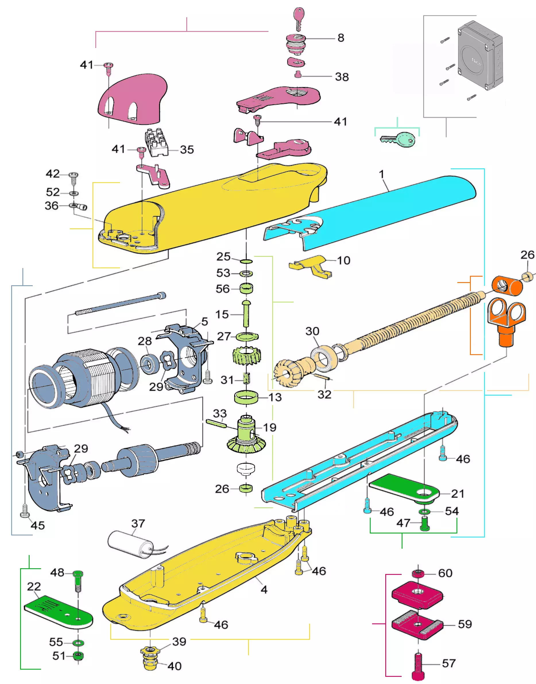 Service parts Nice Wingo 5000 (WINGO5KCE)