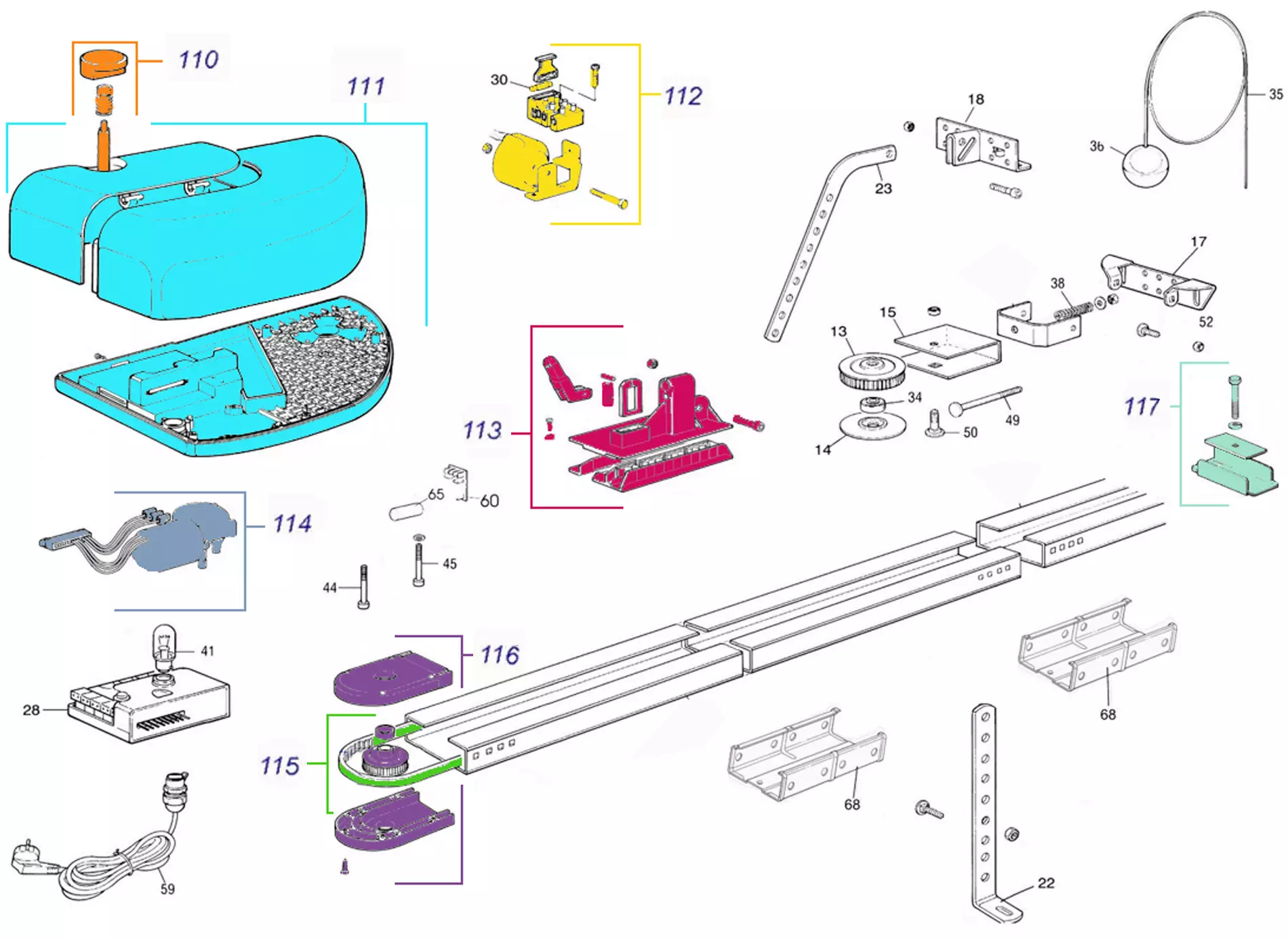 Service parts NiceHome Avio 1000