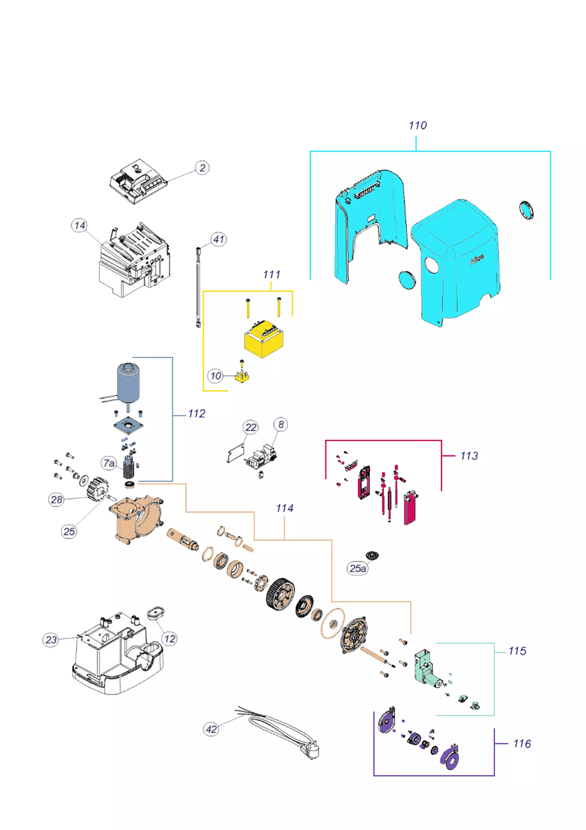 Service parts NiceHome Filo 400 / 600