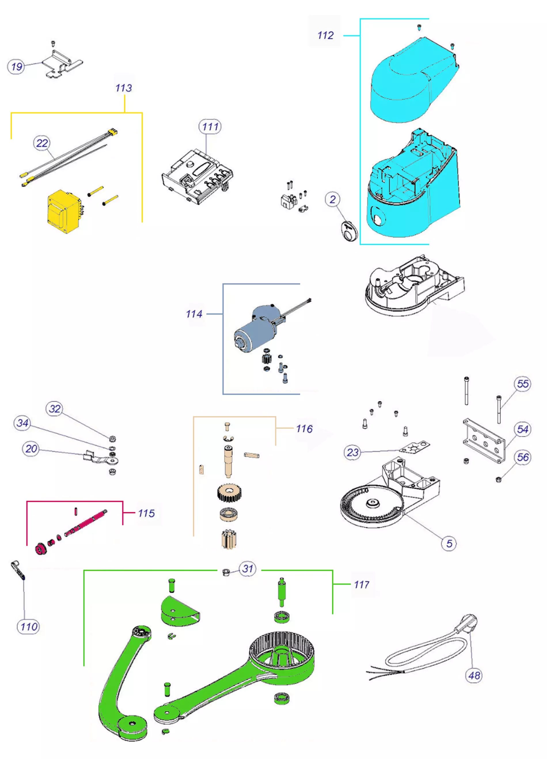 Service parts NiceHome Maestro 200