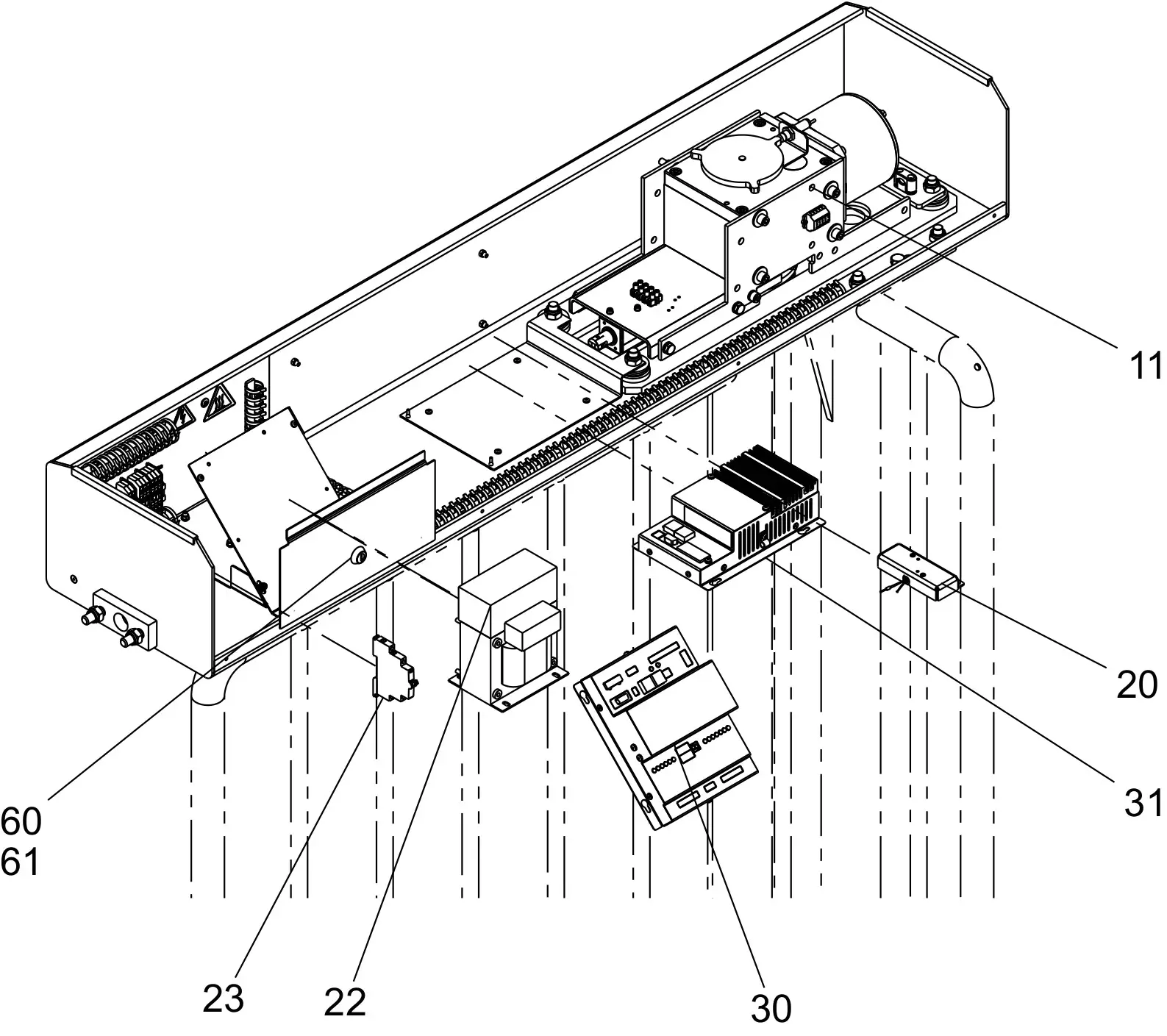 Service parts support beam