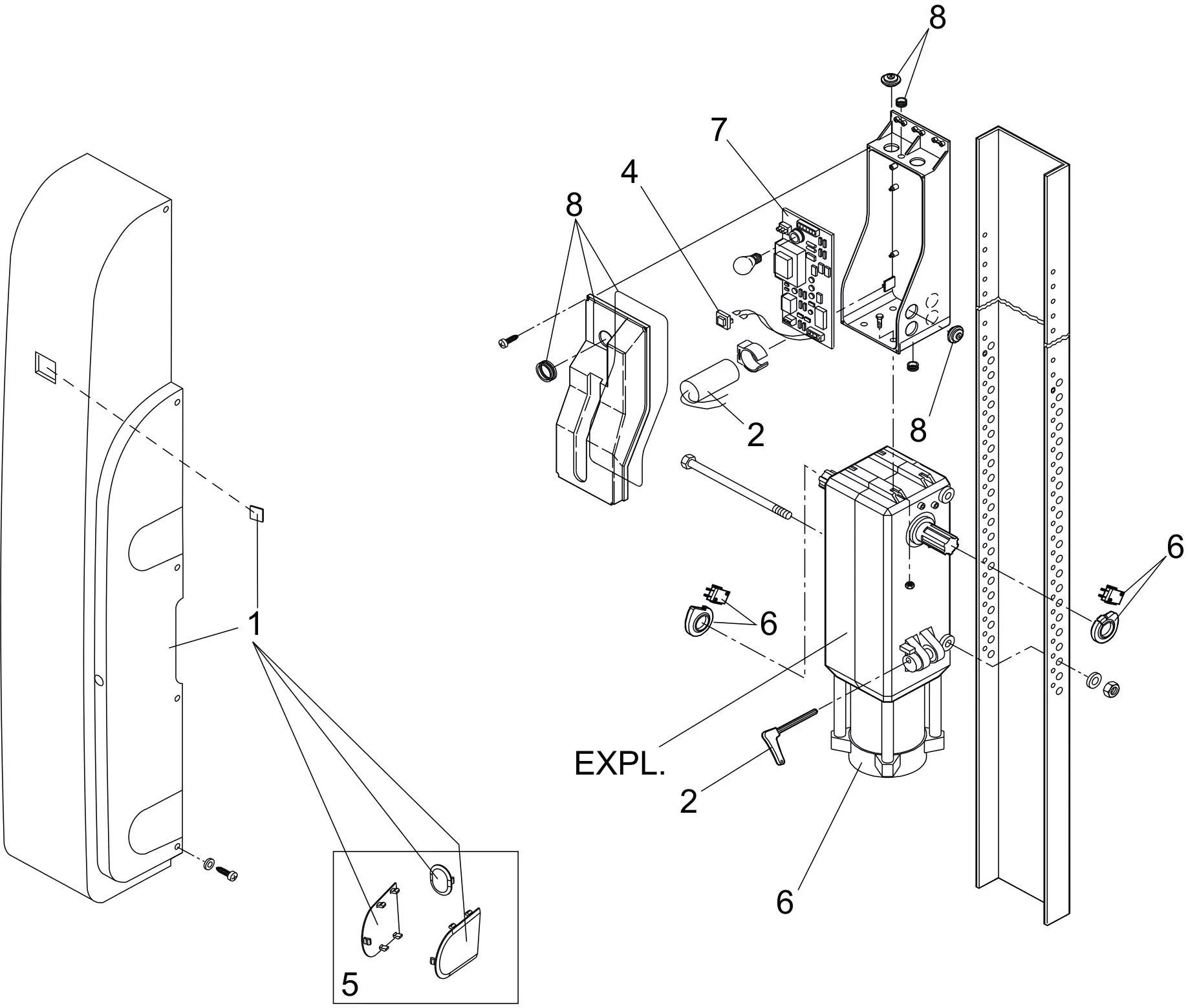 Serviceteile, Schema zum Fahren 