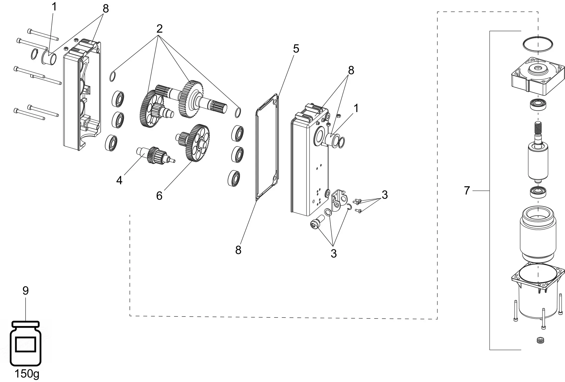 Serviceteile, Schema zum Fahren 